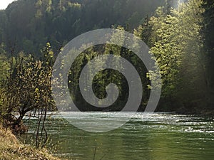 Landscape at river Isar near valley Fleck, Bavaria