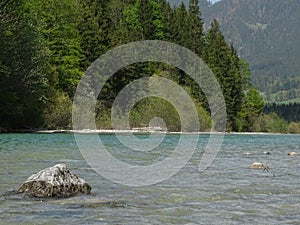 Landscape at river Isar near valley Fleck, Bavaria