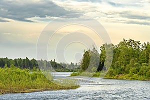 Landscape on the river Kitoy.