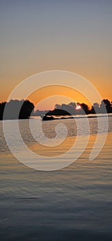 Landscape of the river in the morning