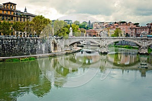 Landscape with river Tiber