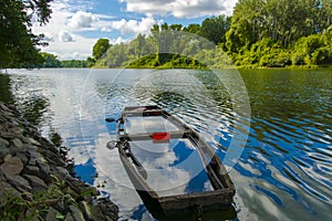 Landscape of the river Tisza in Martely