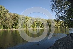 Landscape with river and trees