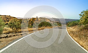 Landscape of road in the countryside