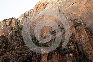 Landscape of rock formations in Zion National Park, Utah