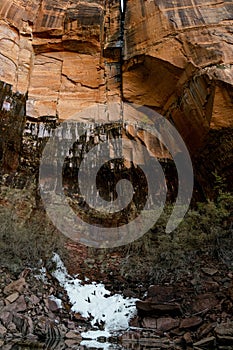 Landscape of rock formations in Zion National Park, Utah