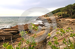 landscape rocks in the Koh Samet at Thailand