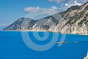 Landscape of Rocks near Porto Katsiki Beach, Lefkada, Ionian Islands