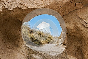 Landscape of rocky formation in Cappadocia