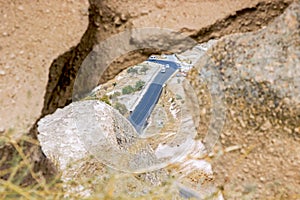 Landscape of rocky formation in Cappadocia