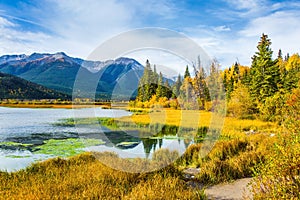 The landscape in the Rocky Mountains