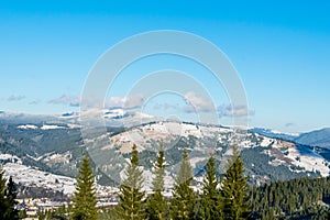 The landscape of the Rodnei Mountains and Calimani Mountains, Vatra Dornei, Romania