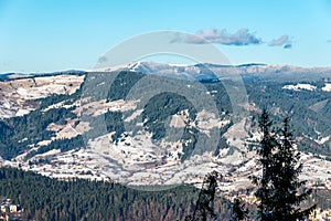 The landscape of the Rodnei Mountains and Calimani Mountains, Vatra Dornei, Romania