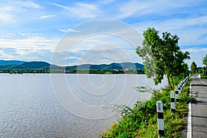 Landscape of Rong Tio Reservoir in Phu Kam Yao district