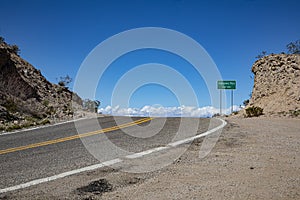 Landscape of Route 66 near Oatman at sitgraves Pass