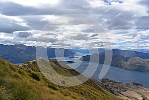 Landscape of Roys Peak, South Island of New Zealand.