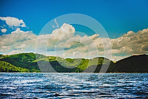 Landscape on the Roznow lake, Poland