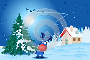 Landscape with rudolph