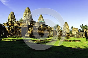 Landscape of ruin Phnom Bakheng temple