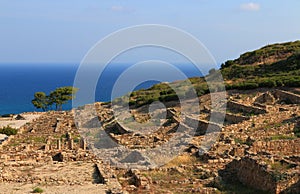 Landscape with ruins on the west coast of Rhodes