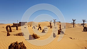 Landscape of sahara algeria
