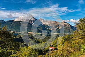 Landscape at Saint Baudille et Pipet, Trieves in Vercors, French Alps, France