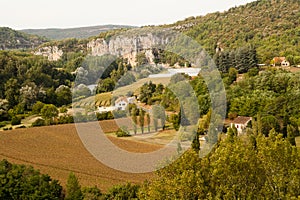 Landscape from Saint-Cirq-Lapopie France