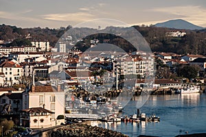 Landscape of Saint-Jean-de-Luz and its coastline seen from above