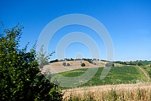 Landscape San Quirico Val d`Orcia, Tuscany, Toscana, Italy, Italia