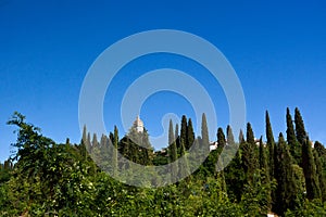 Landscape San Quirico Val d`Orcia, Tuscany, Toscana, Italy, Italia