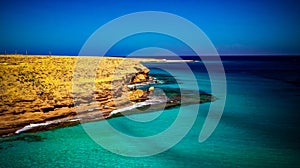 Landscape with sand Ageeba beach , Mersa Matruh, Egypt