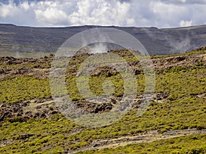 Landscape in Sanetti Plateau, Bale National Park, Ethiopia photo