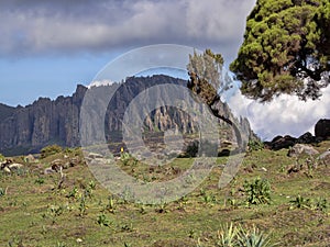 Landscape in Sanetti Plateau, Bale National Park, Ethiopia photo