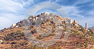 Landscape with Sant Antonino village, Corsica photo