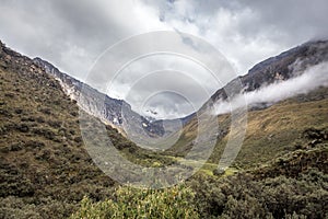 Landscape of Santa Cruz Trek, Cordillera Blanca, Peru South America