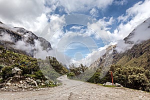 Landscape of Santa Cruz Trek, Cordillera Blanca, Peru South America