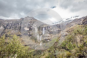 Landscape of Santa Cruz Trek, Cordillera Blanca, Peru South America