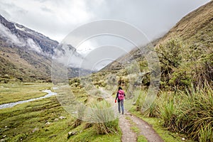 Landscape of Santa Cruz Trek, Cordillera Blanca, Peru South America