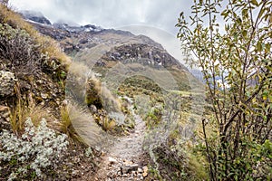 Landscape of Santa Cruz Trek, Cordillera Blanca, Peru South America