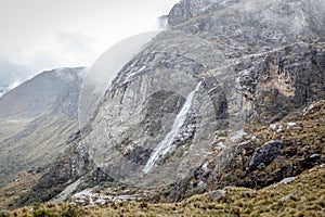 Landscape of Santa Cruz Trek, Cordillera Blanca, Peru South America