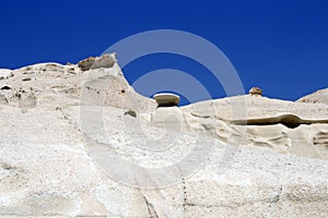 Landscape at Sarakiniko on Milos island, Cyclades Islands, Greece