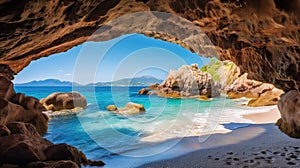 landscape sardinian beach caves