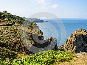 Landscape of the Sark Island, Guernsey, Channel Islands