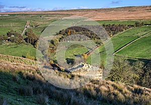 Landscape scenery around calderdale