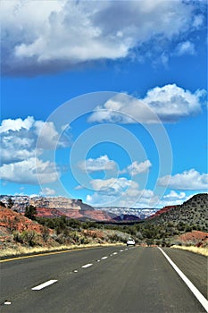 Landscape Scenery, Interstate 17, Phoenix to Flagstaff, Arizona, United States