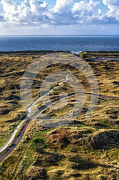 Landscape scenery island Ameland, The Netherlands