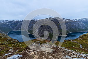 Scenérie z nejblíže chodník na v norsko 