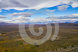 Landscape scenery of New Zealand during cloudy day.