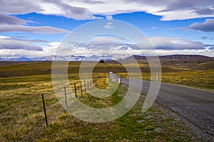 Landscape scenery of New Zealand during cloudy day.