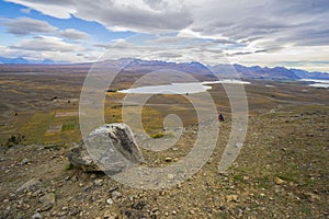 Landscape scenery of New Zealand during cloudy day.